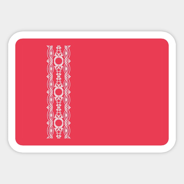 Red desire color with ornamental Sticker by HANART